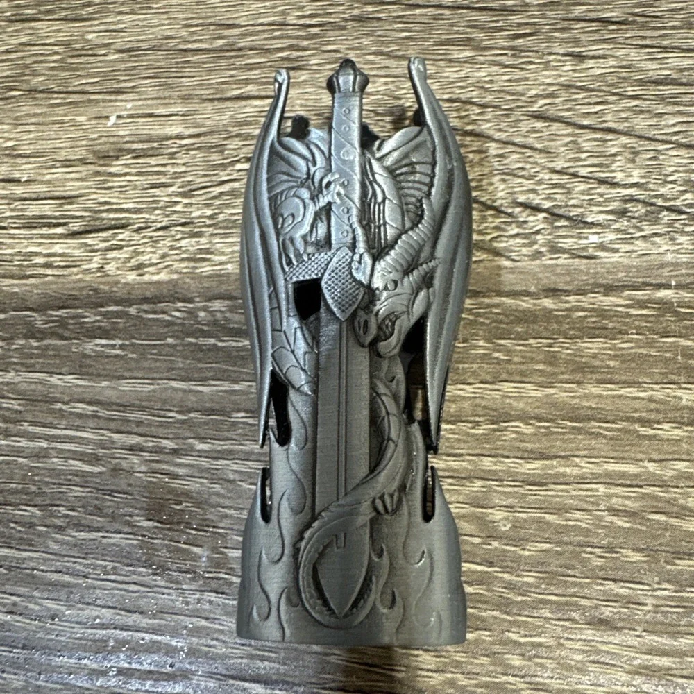 Dragon Sword Metal Lighter Case Cover Holder Sleeve Fits Standard Bic Lighter J6